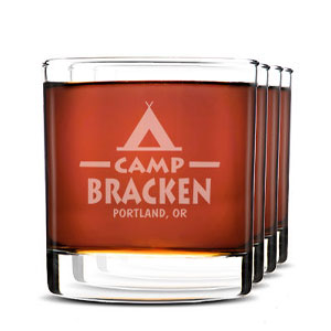 Personalized Camping Rocks Glasses