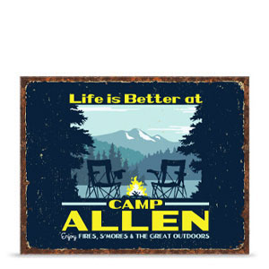 Personalized Camping Tin Signs