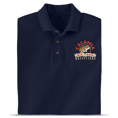Fishing Embroidered Polos