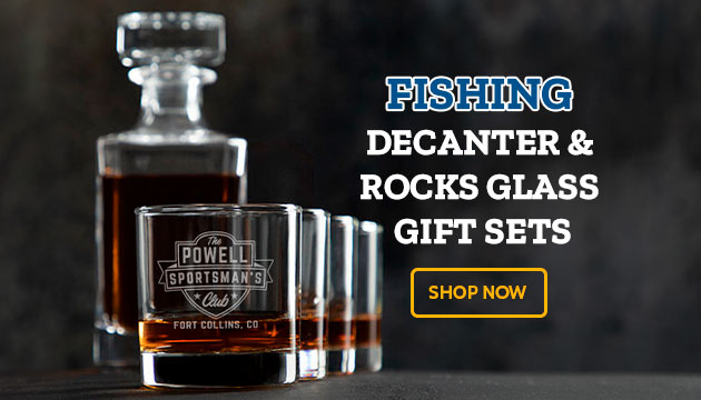 Fishing Decanter & Rocks Glass Gift Sets