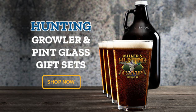 Hunting Growler & Pint Glass Gift Set