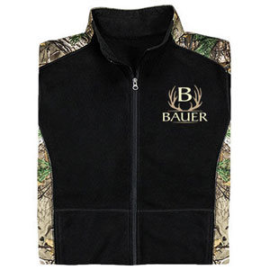 Deer Hunting Embroidered Camo Microfleece Full Zip Jacket