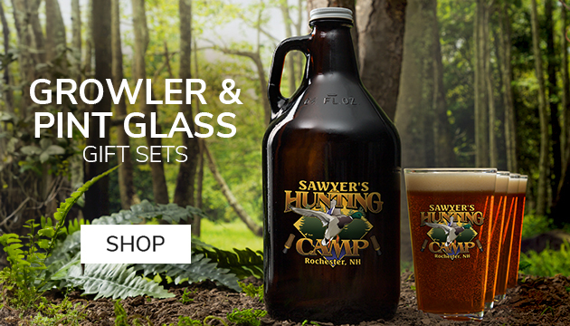 Hunting Growler & Pint Glass Gift Set