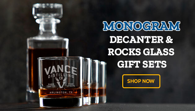Monogram Decanter & Rocks Glass Gift Sets