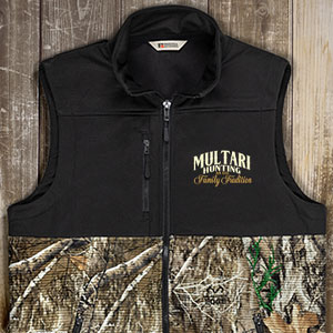 New Embroidered 2-Tone Camo Vests!