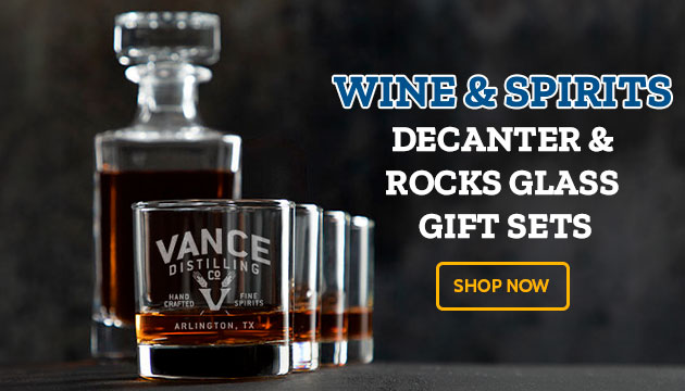 Wine & Spirits Decanter & Rocks Glass Gift Sets